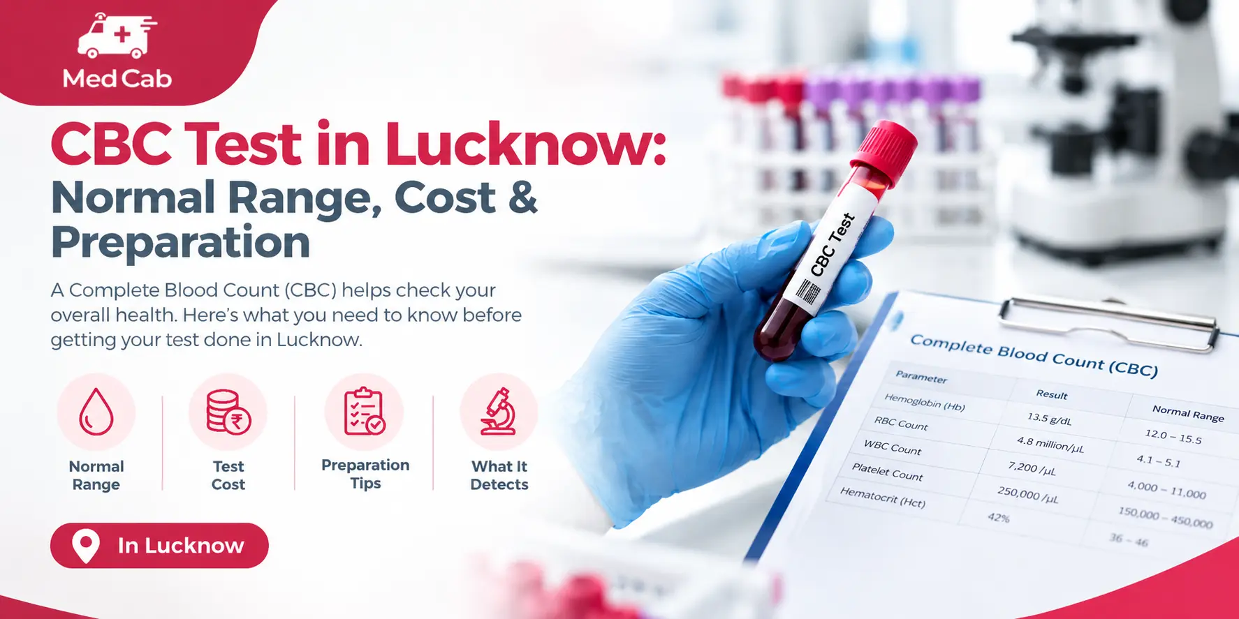 CBC Test in Lucknow: Normal Range, Cost & Preparation
