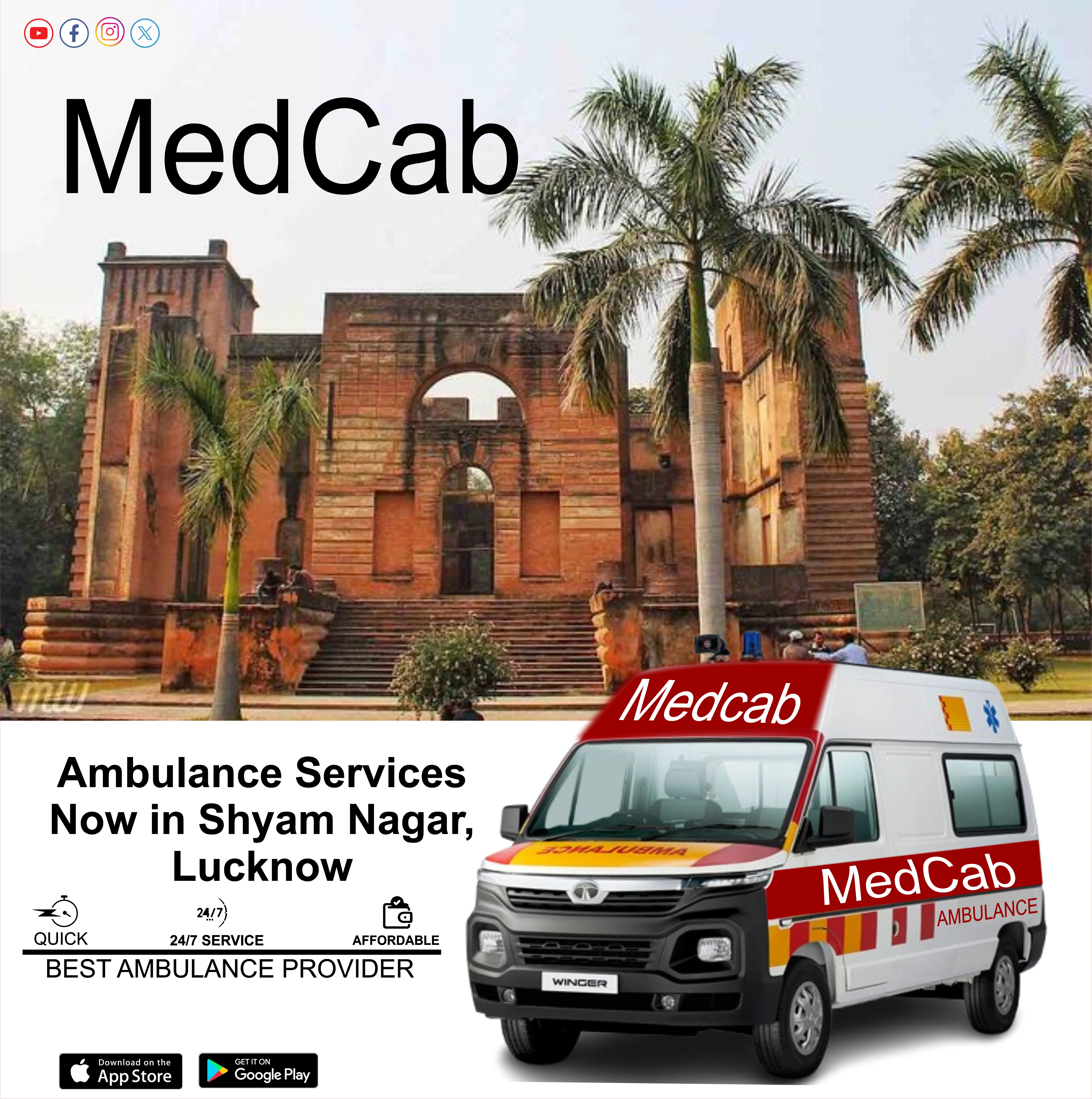 Ambulance Service in Shyam Nagar, Lucknow
