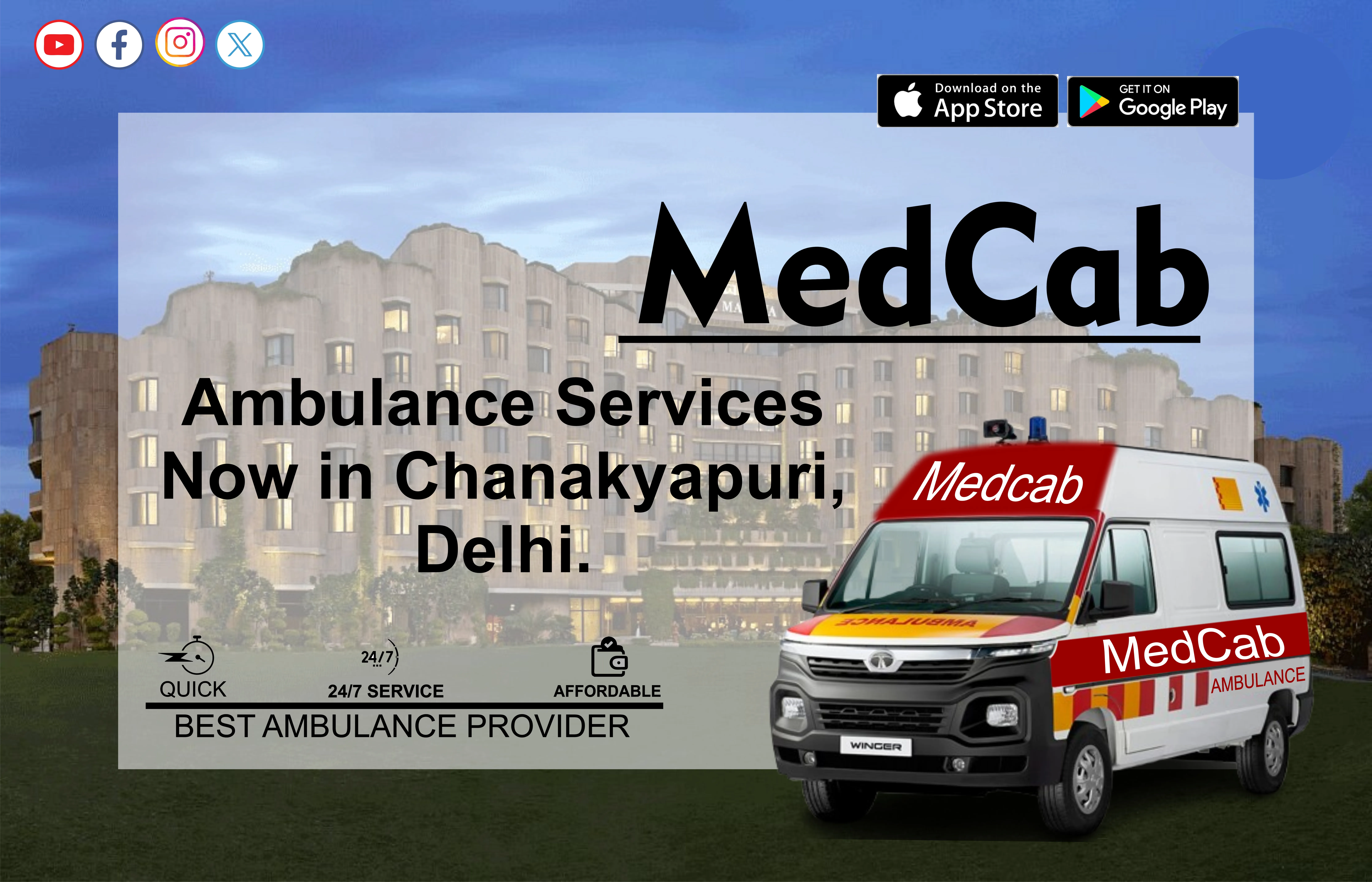 Best Ambulance Service in Chanakyapuri Delhi