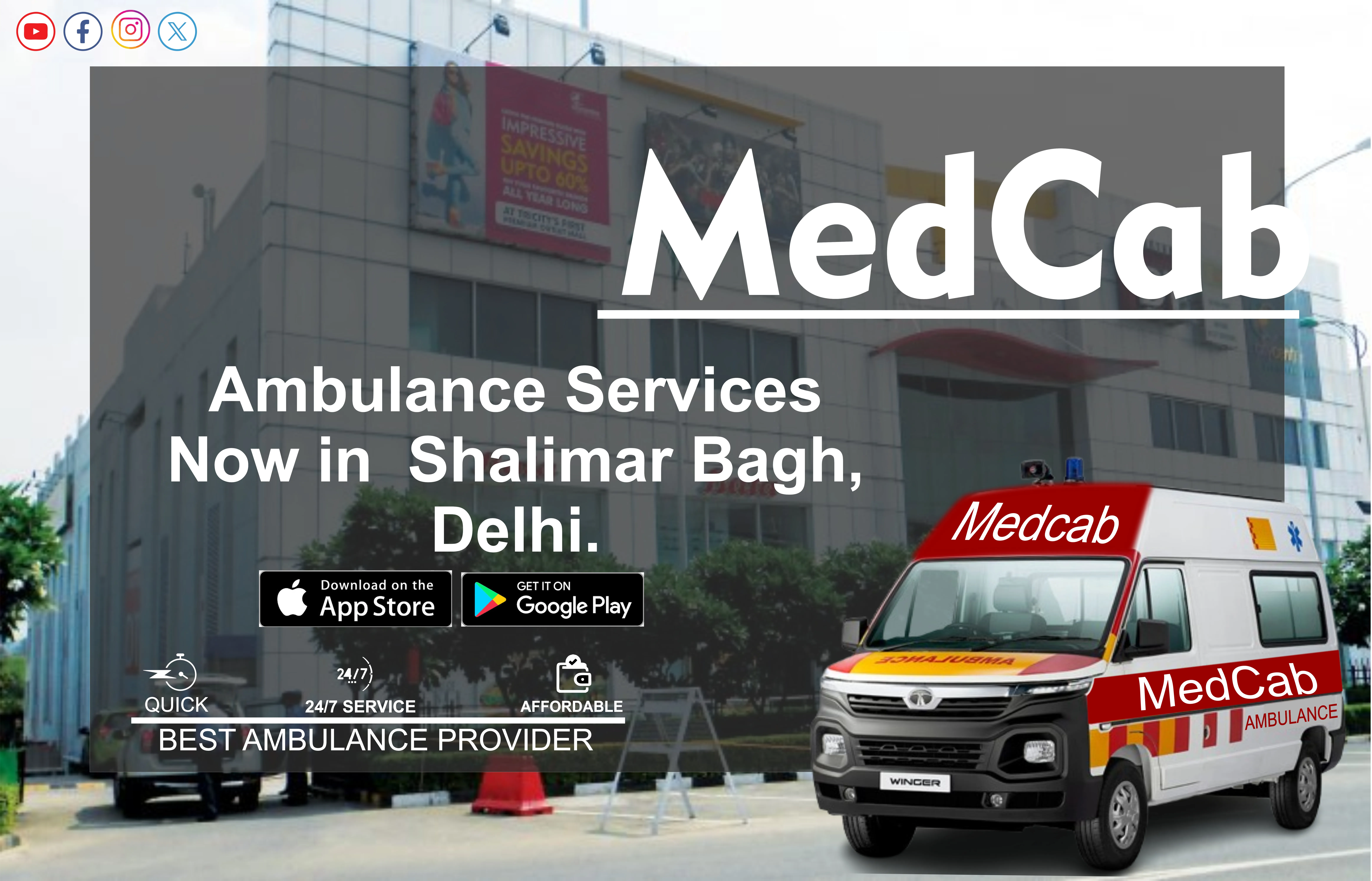 Urgent Ambulance Services  in Shalimar Bagh, Delhi