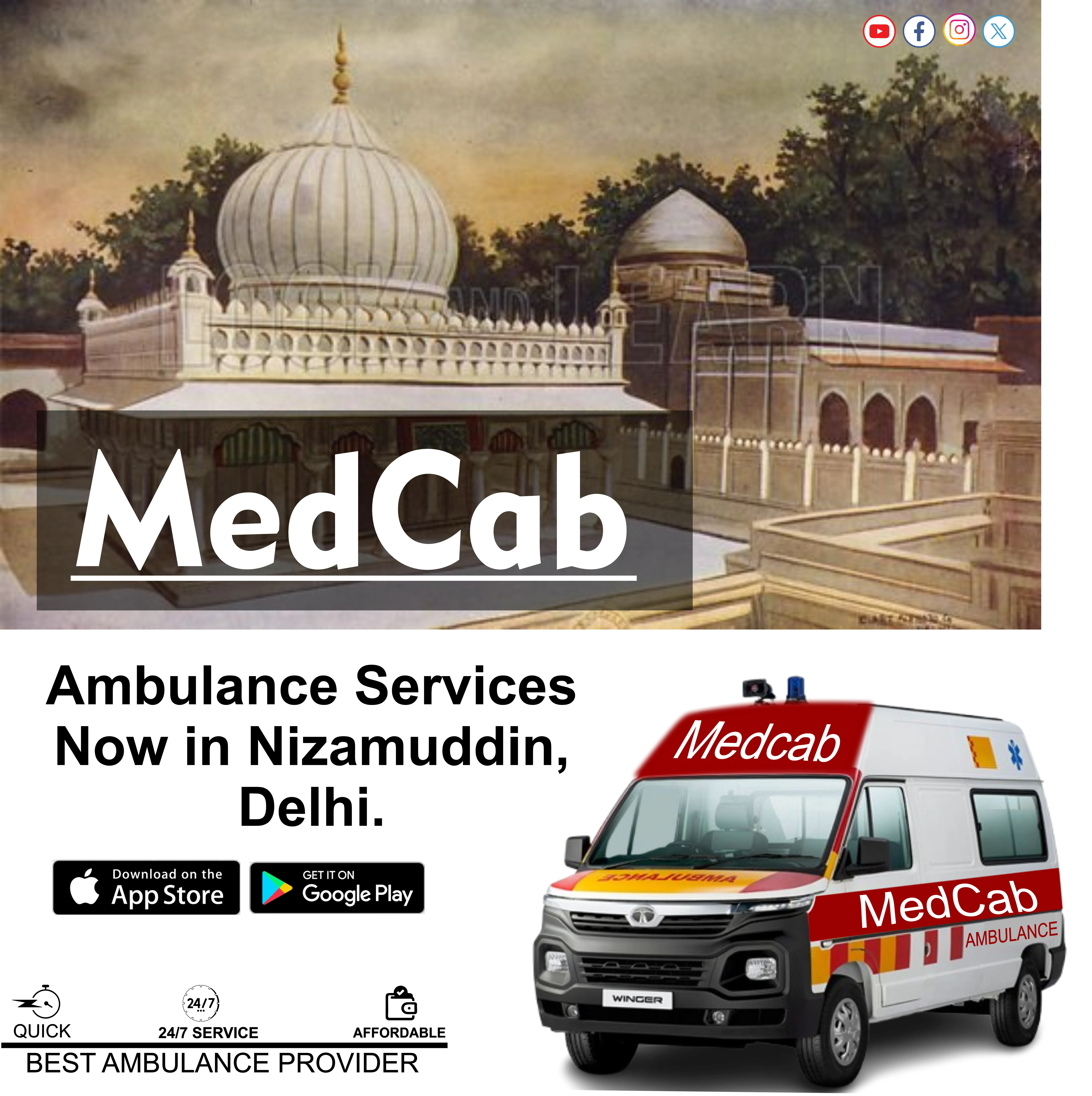 Best Ambulance Service in Nizamuddin, Delhi