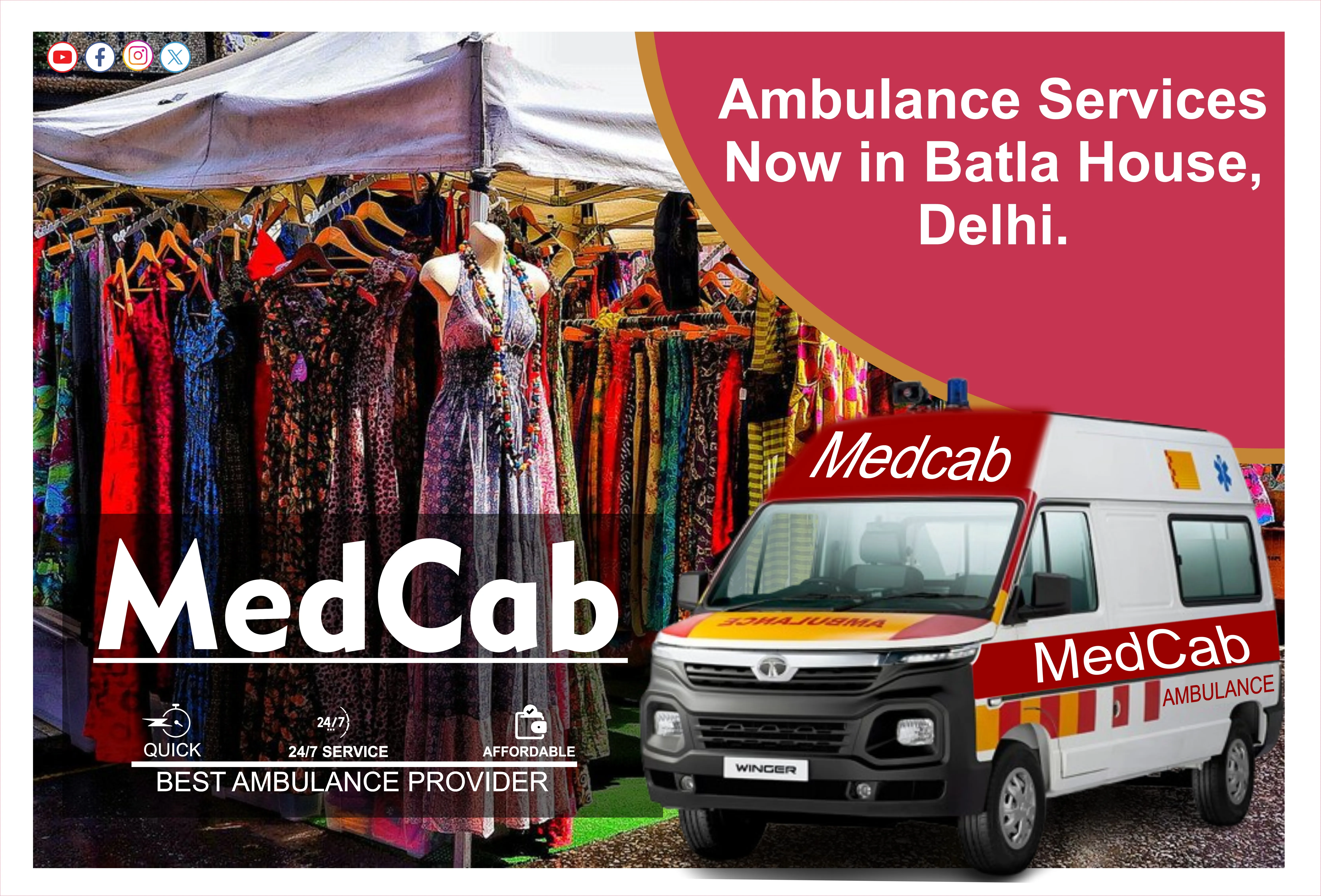 Ambulance Services  in Batla House, Delhi