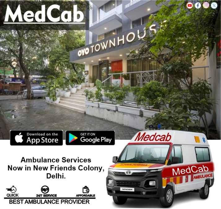 Fast Ambulance Service in New Friends Colony, Delhi
