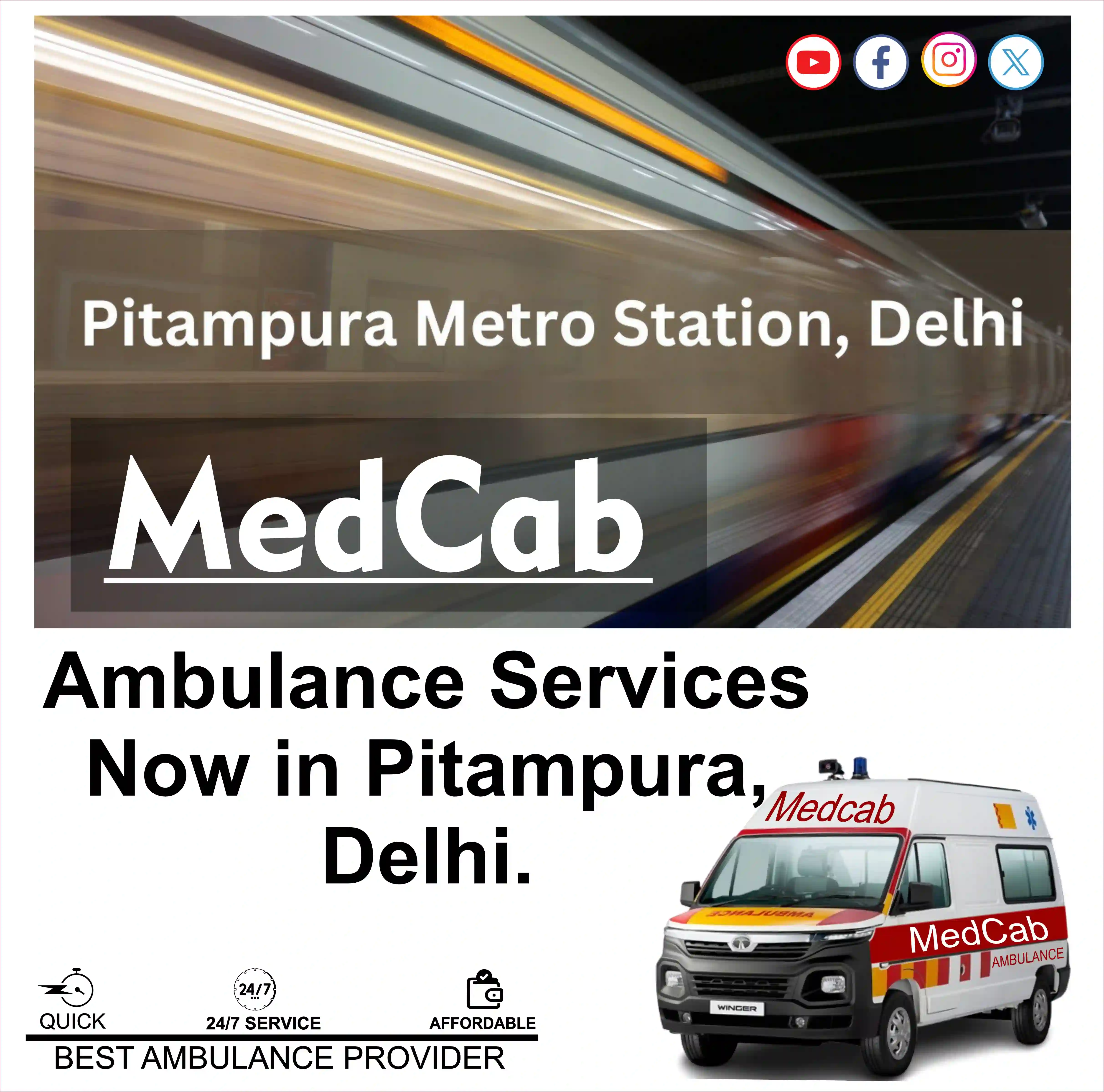 Ambulance in Pitampura, Delhi