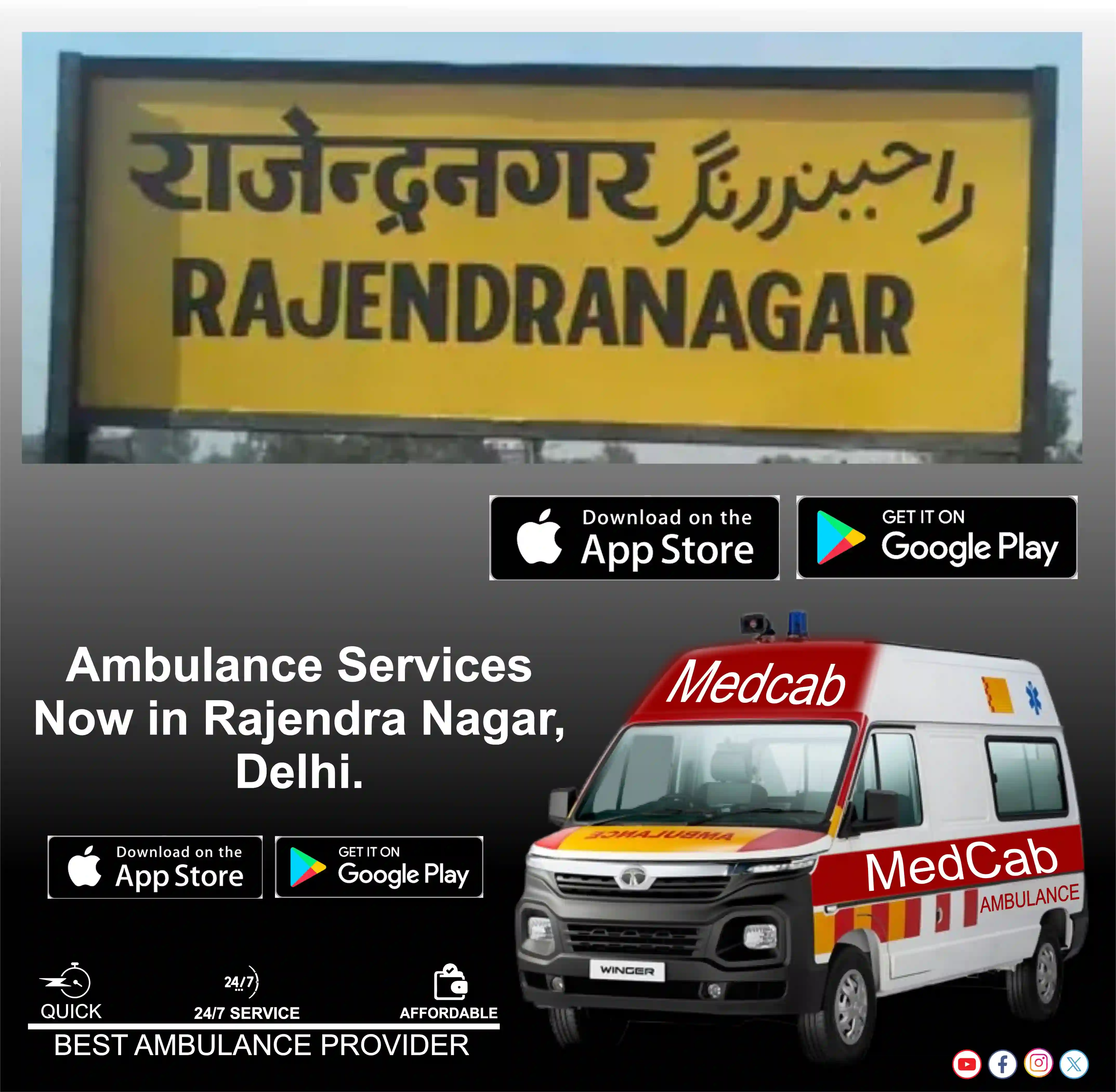 Ambulance Service in Rajendra Nagar, Delhi