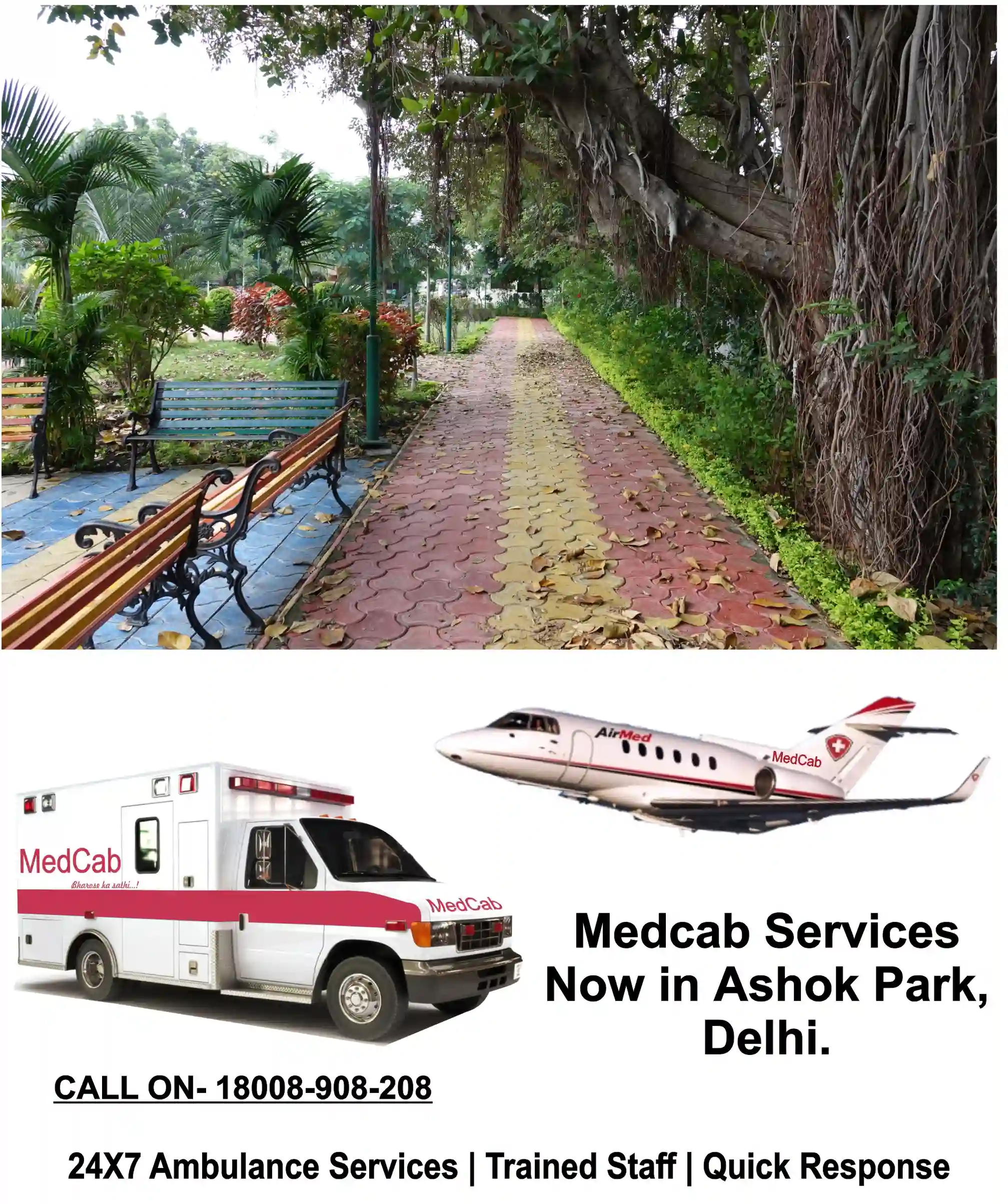 Top 24-Hour Ambulance Service in Ashok Park, Delhi