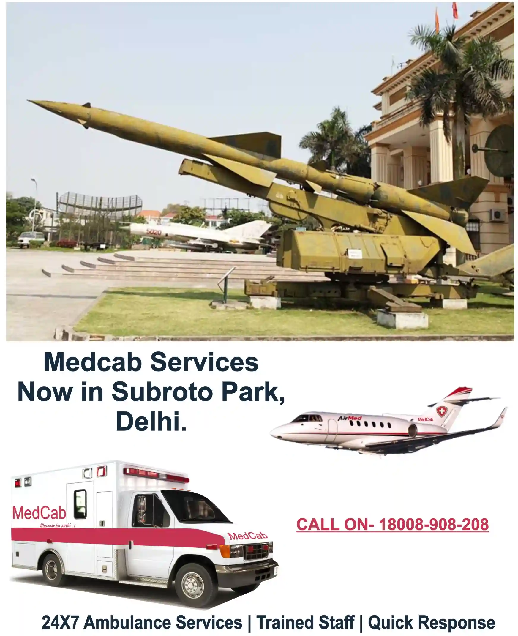 Ambulance Service in Subroto Park, Delhi
