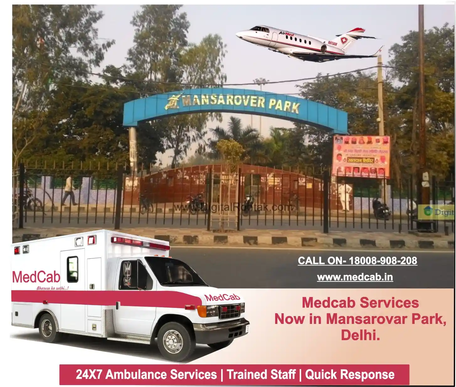 Best Ambulance Service Number in Mansarovar Park, Delhi