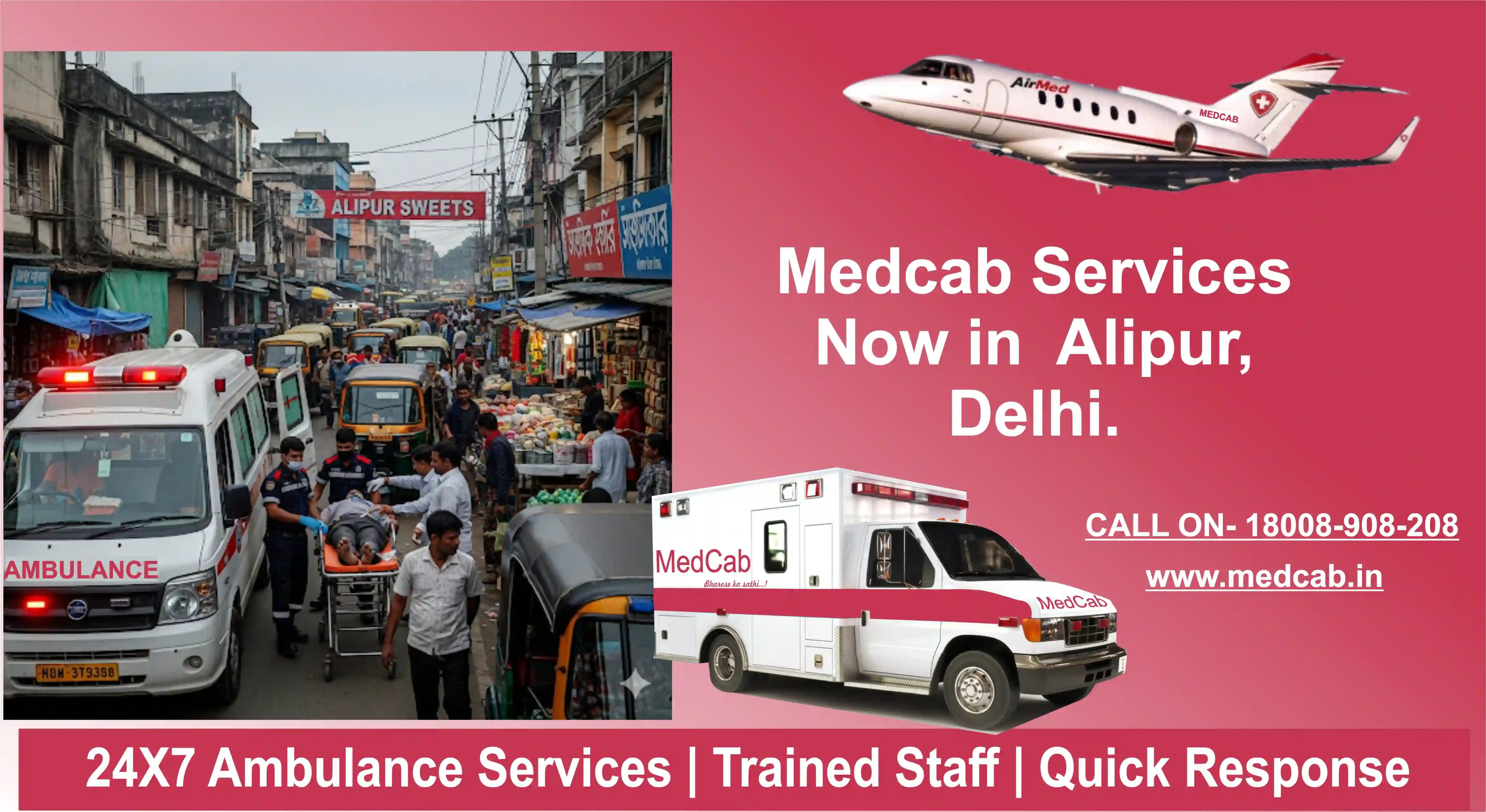 Ambulance Service in Alipur, Delhi