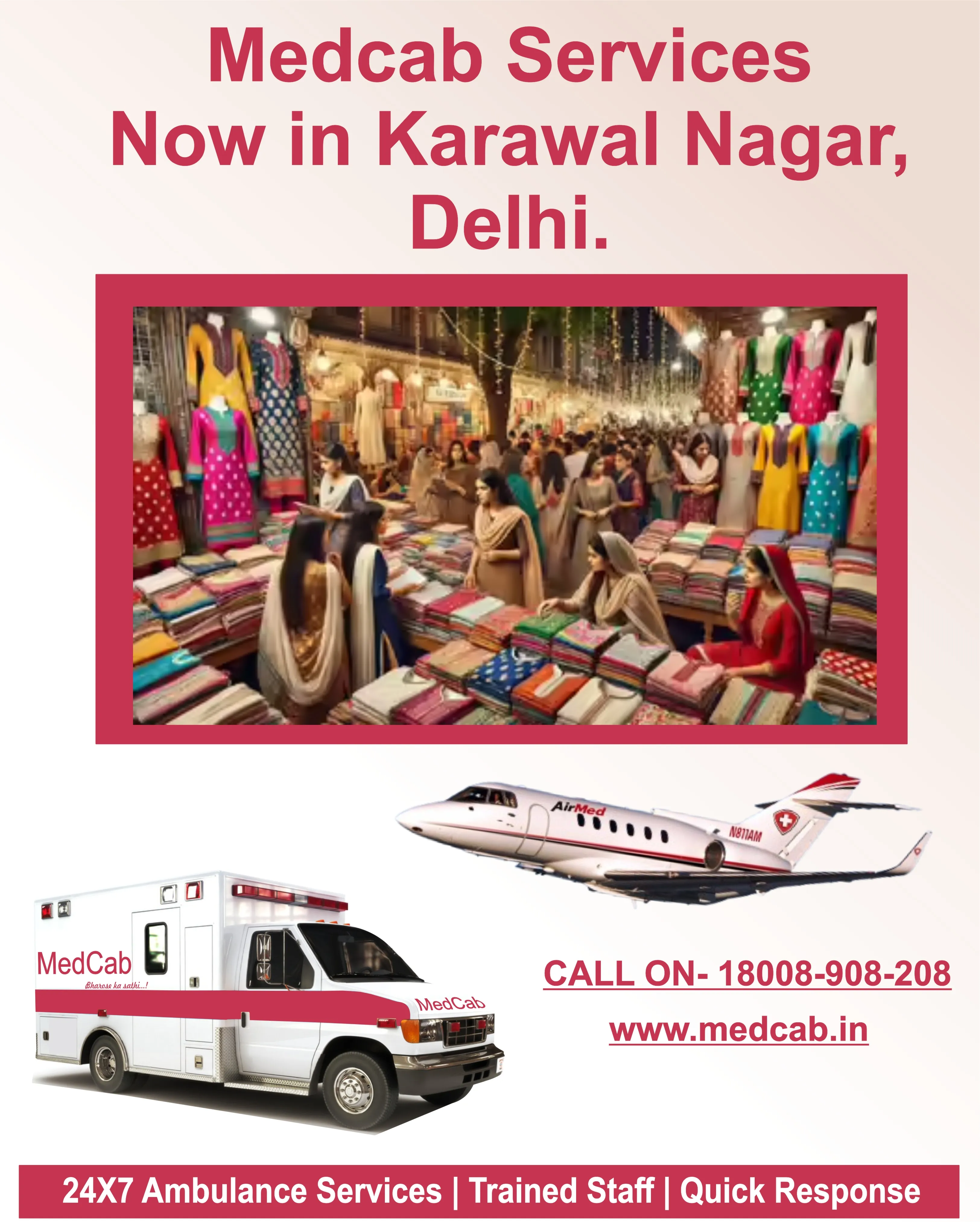 Fast Ambulance Service in Karawal Nagar, Delhi