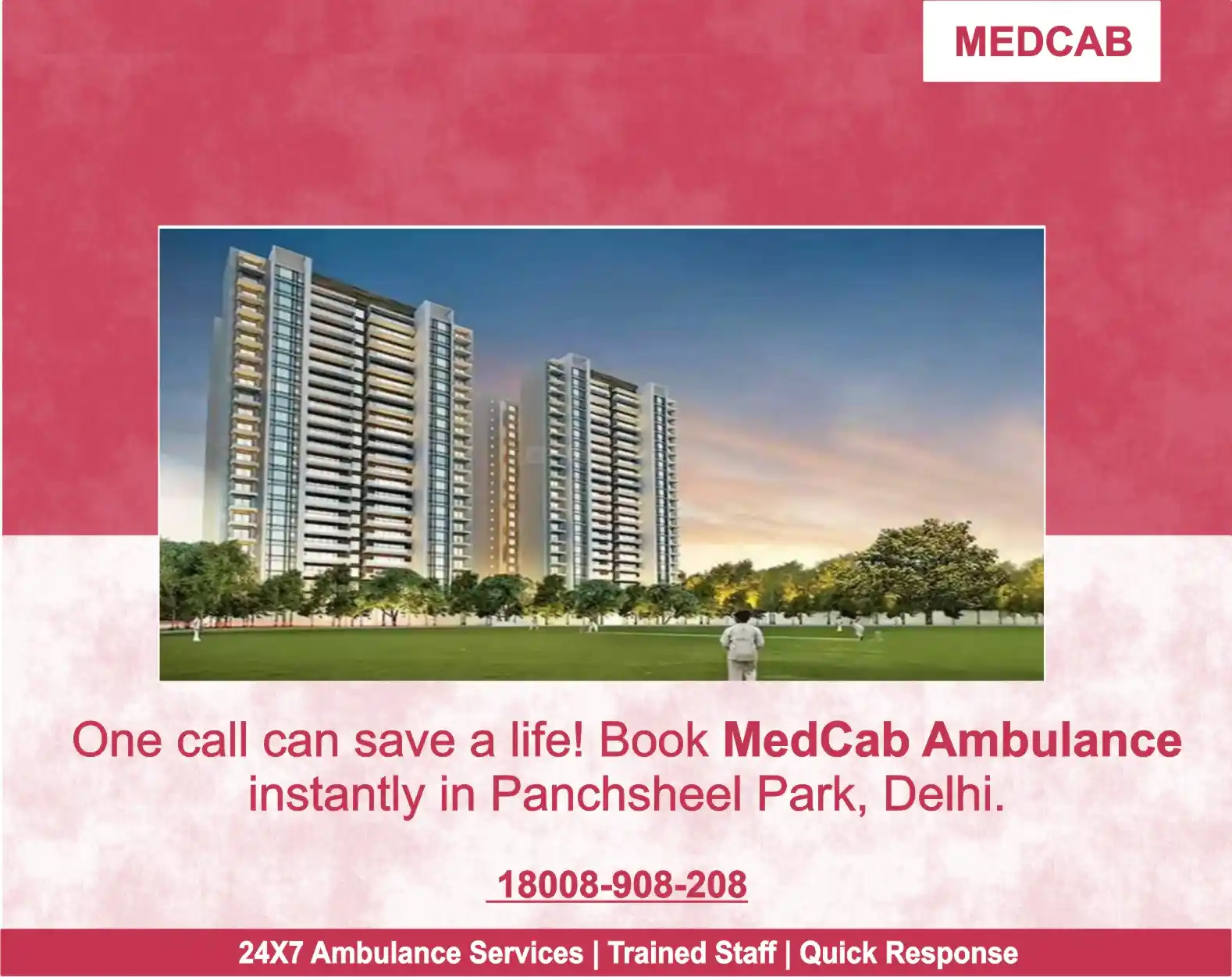 Ambulance Service in Panchsheel Park, Delhi