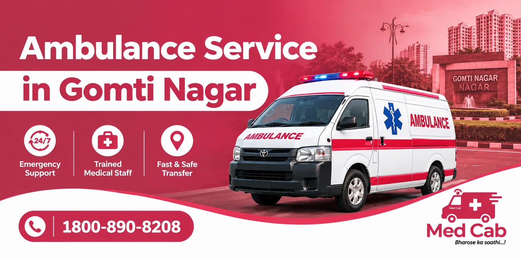 Gomti Nagar, Lucknow ambulance service