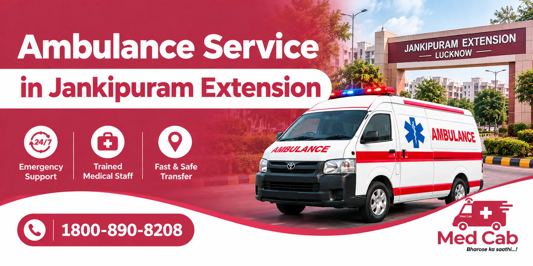 Jankipuram Extension, Lucknow ambulance service