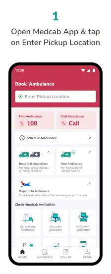how to book ambulance