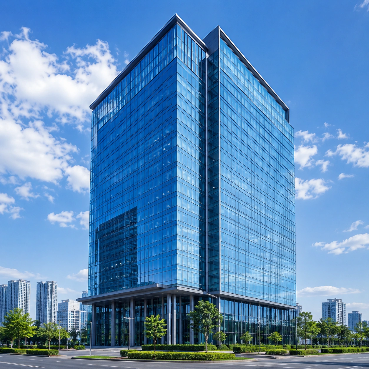 Corporate office tower covered under Med Cab's employee health care plan