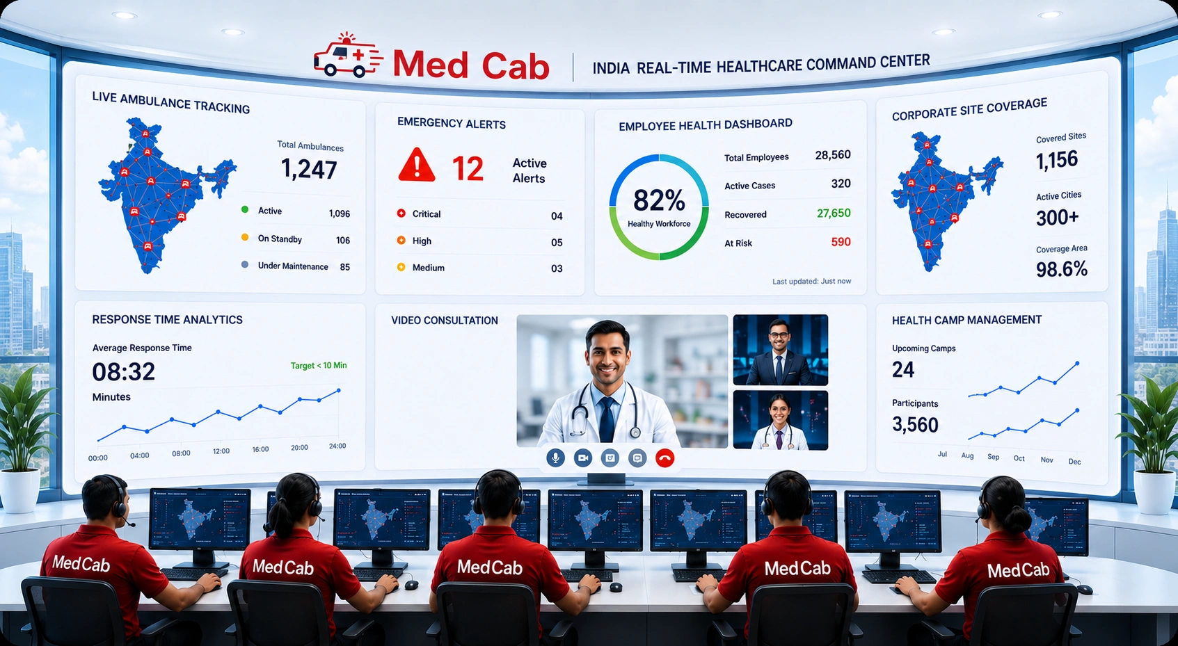 Med Cab India Real-Time Health Care Command Center