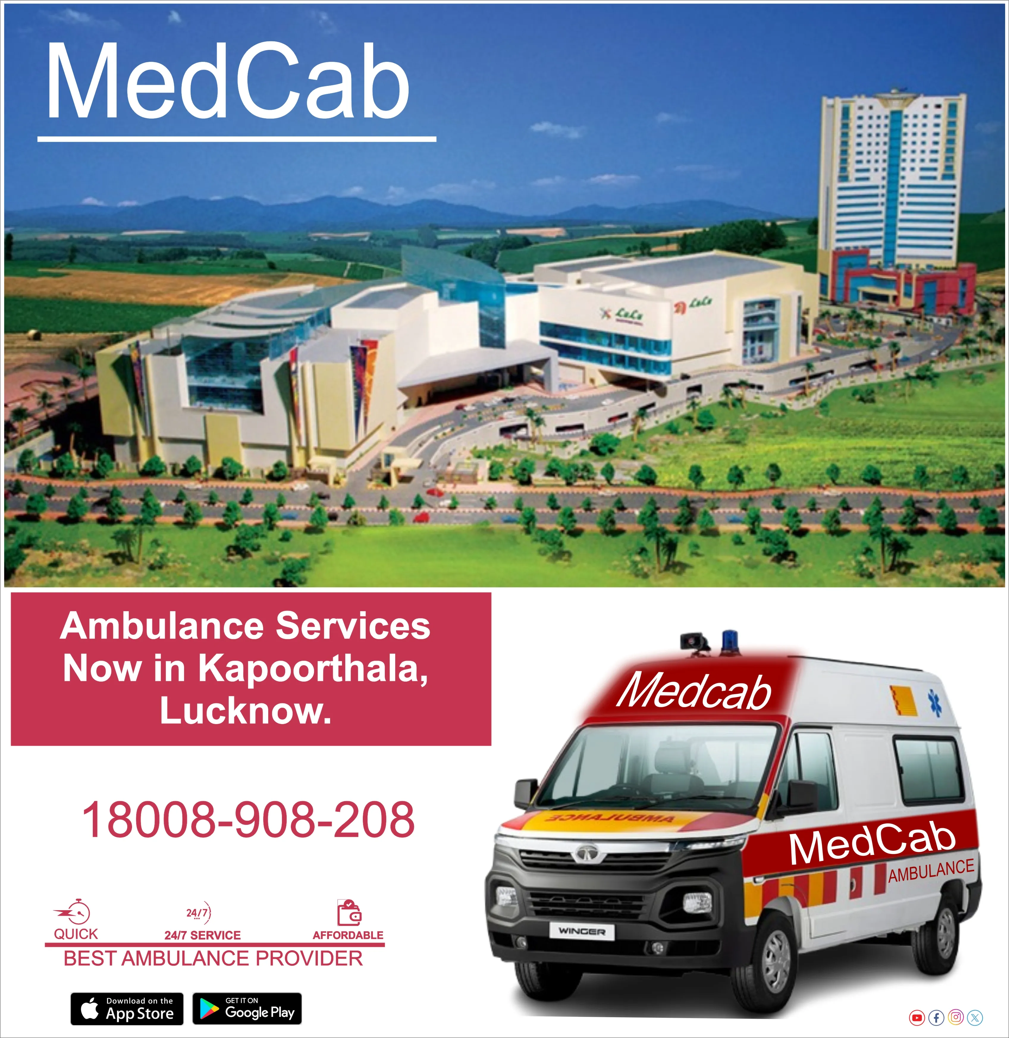 Kapoorthala, Lucknow ambulance service