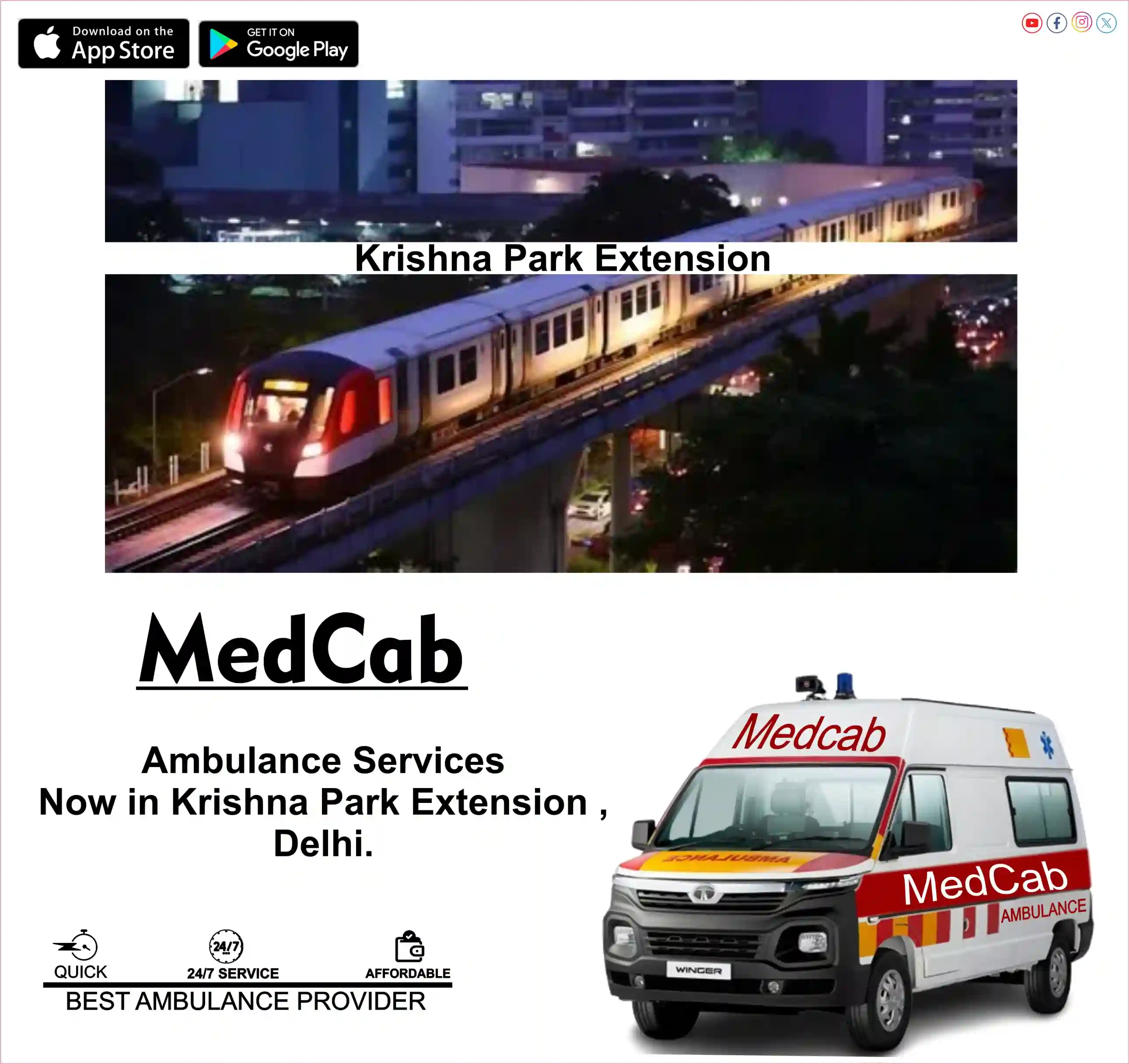 Krishna Park Extension, Delhi ambulance service