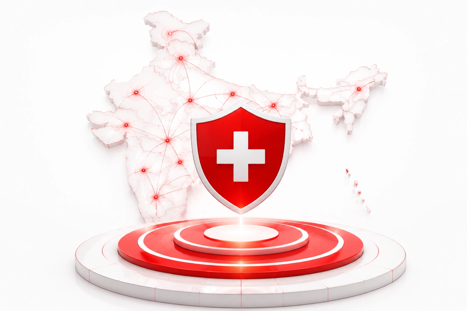 Med Cab Trust Shield Map of India